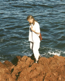 Lucette Bourdin on shore