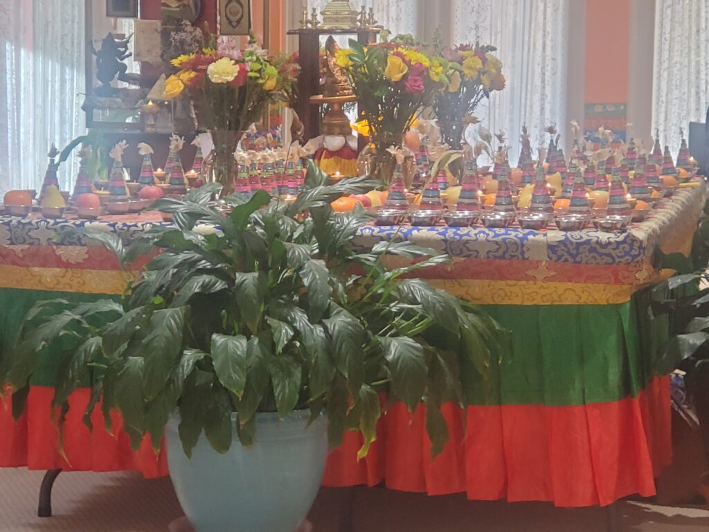 Offerings at TMBCC Temple Puja